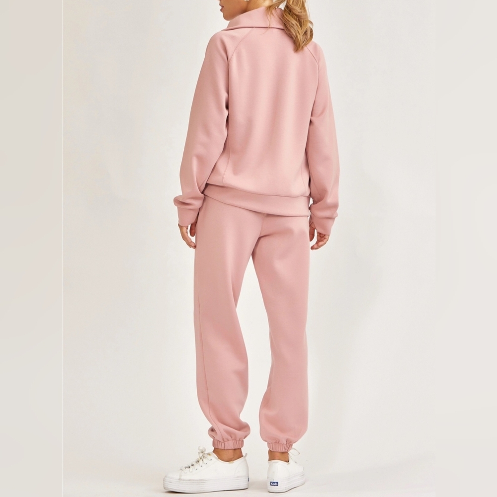 #48884 🚨 SALE 🛑M,L,XL Quarter Zip Pullover+Jogger Modal 2pc Set - Picture 6 of 12
